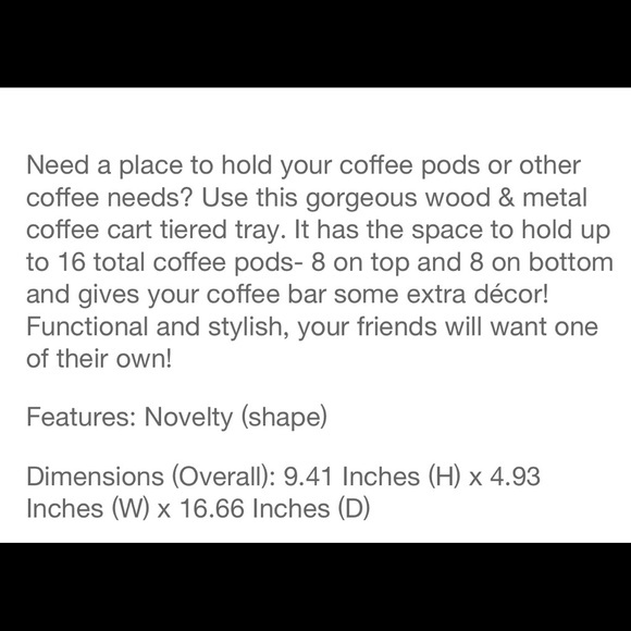 Coffee Bar cart - Picture 2 of 3